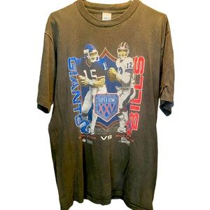 Vintage New York Giants 1991 Super Bowl Black T-Shirt